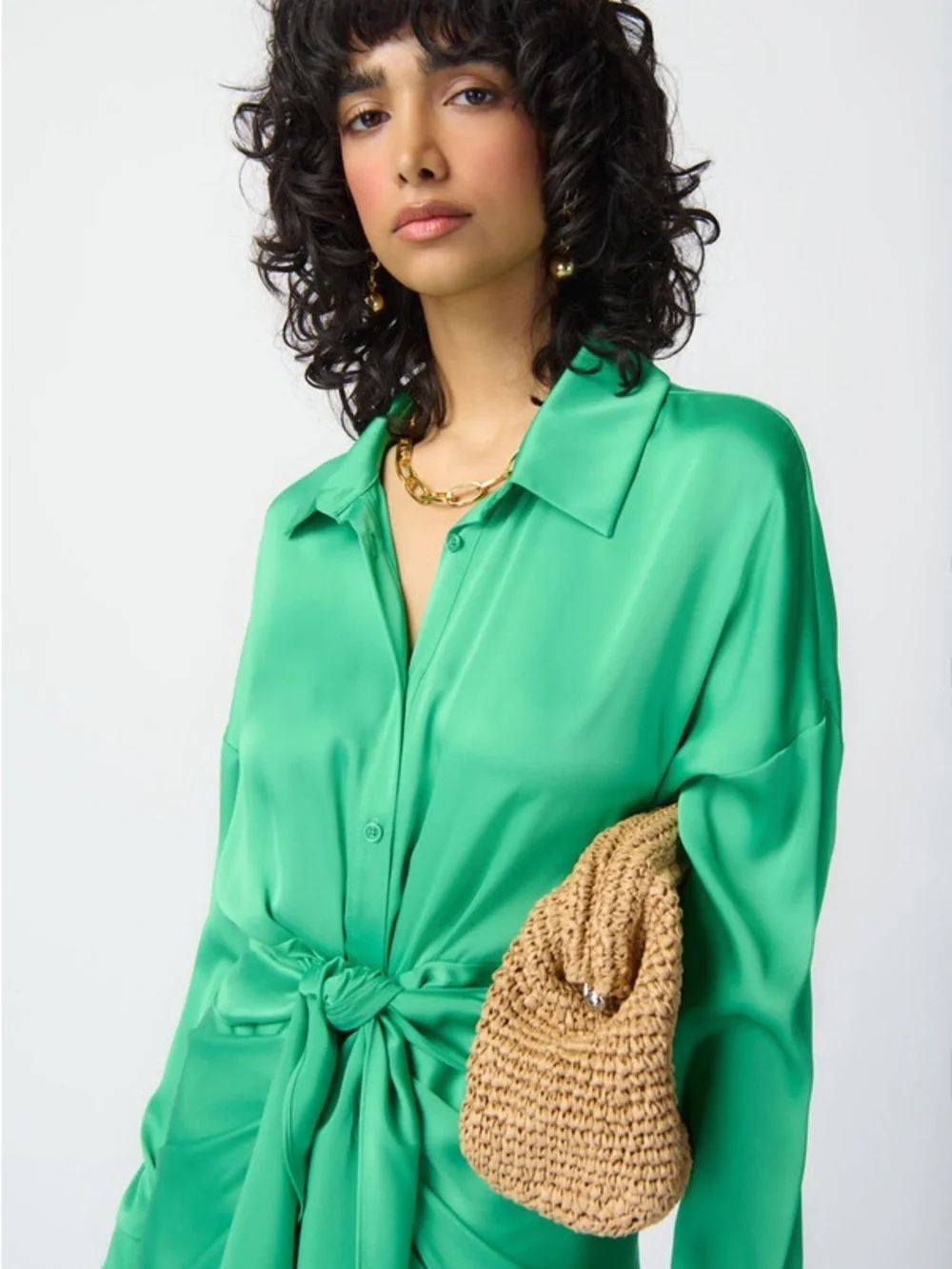 Joseph Ribkoff Satin Dress - Picture 3 of 6